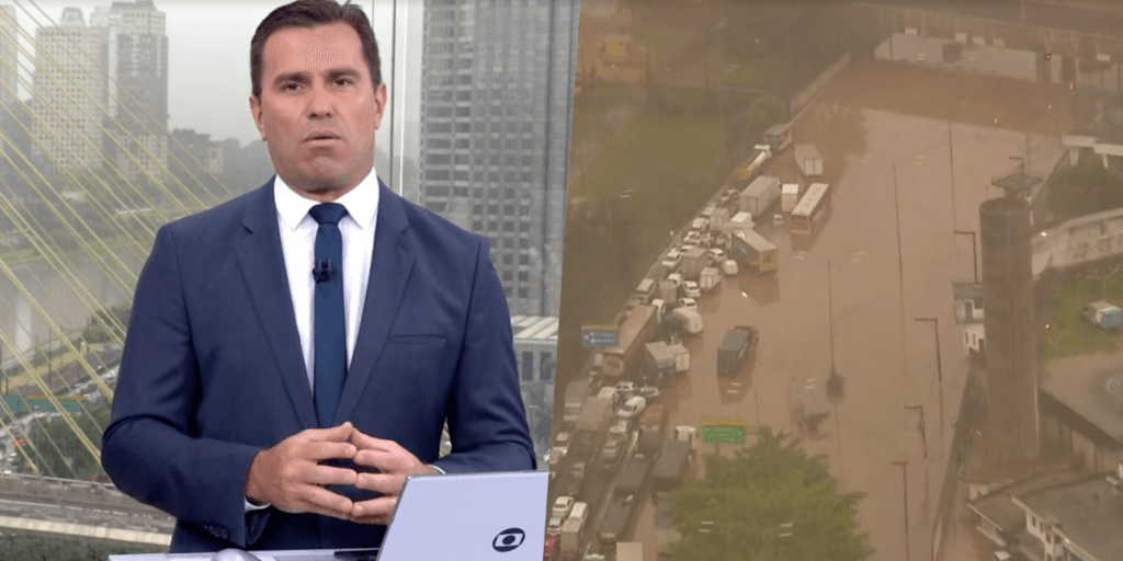 São Paulo amanhece afundada em água, Globo, SBT e Record paralisam programação e disparam na audiência