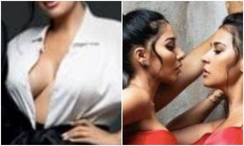 Simone e Simaria surgem em clima "quente" e sensualizam com vestidinho curtíssimo e decotão
