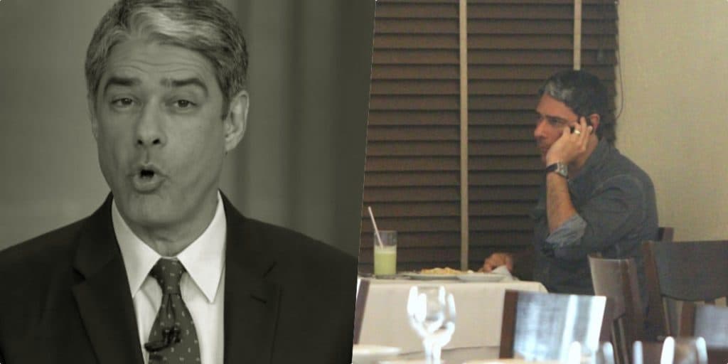 Passada! William Bonner entra em restaurante e é flagrado virando garçom após se revoltar com lotação