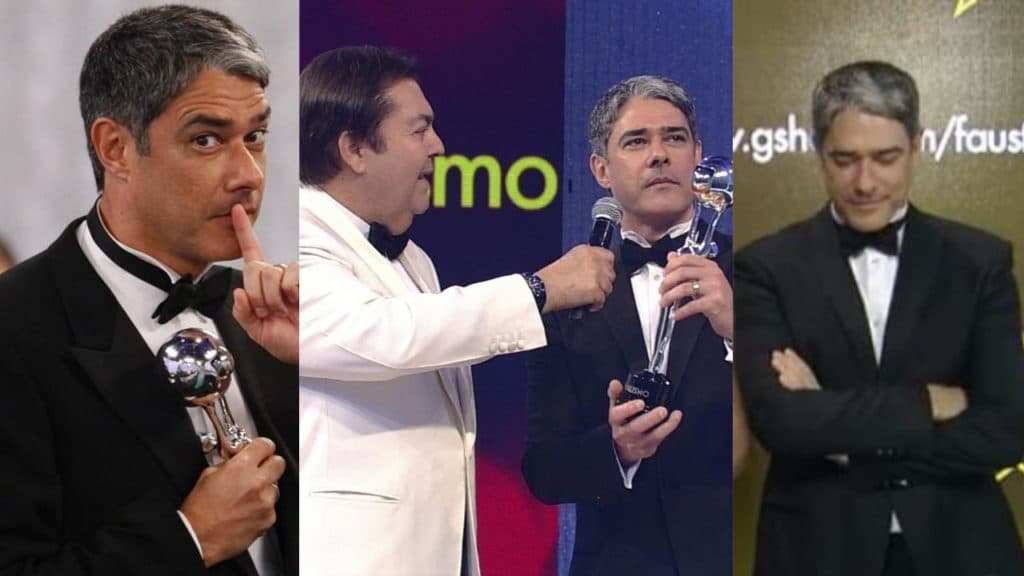 Chocada! Imagem do passado escancara beijo constrangedor entre Faustão e William Bonner em rede nacional