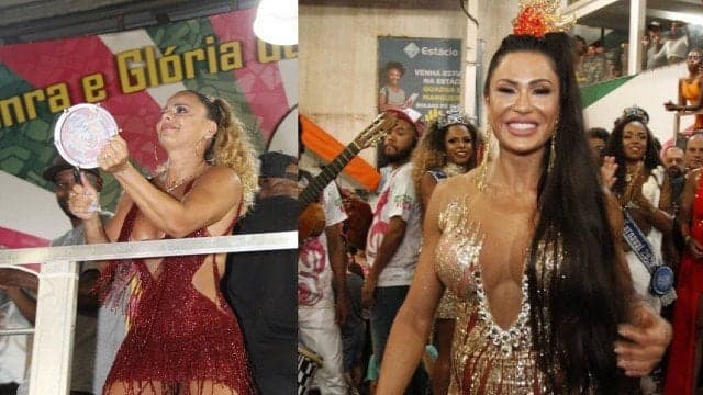 Gracyanne Barbosa e Viviane Araújo ficam cara a cara em situação constrangedora e "brigam" por atenção