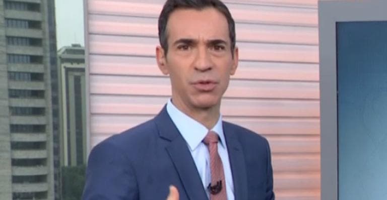 César Tralli comete erro ao vivo na Globo, público não perdoa e dispara: “Isso que dá trabalhar doze horas por dia”
