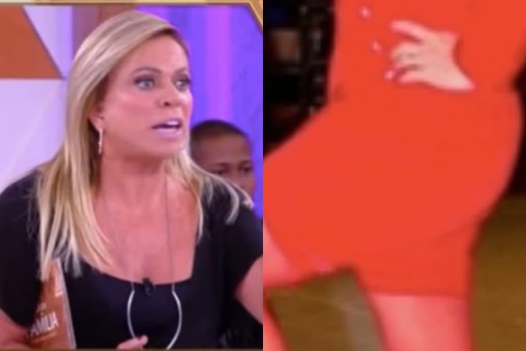 Christina Rocha sobe na escada de vestidinho curto e imagem mostra loira de forma nunca vista antes