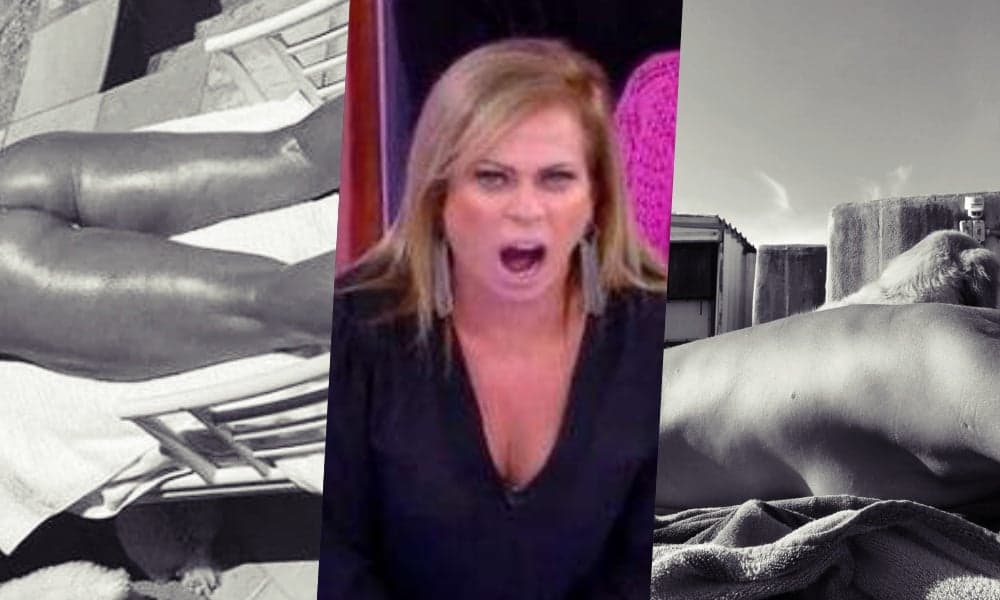 Aos 62 anos, Christina Rocha faz topless e surge com calcinha fio dental curtíssima