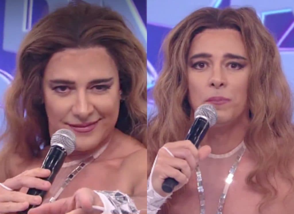 Rodrigo Faro volta com 'Dança Gatinho', usa vestido justíssimo e gera polêmica ao mostrar demais: "Bunda"