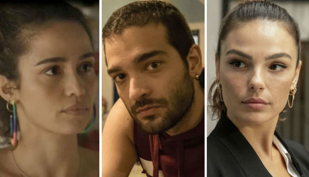 Érica surta ao ver Sandro com a própria cunhada e arma barraco em público em Amor de Mãe