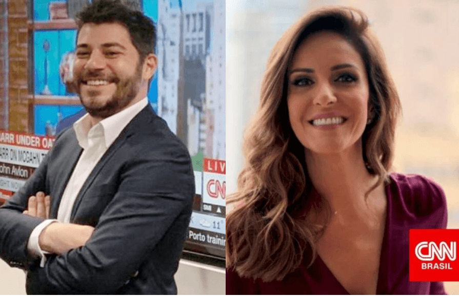 Evaristo Costa e Monalisa Perrone falam sobre relação na CNN: "O imprevisível juntou a gente"