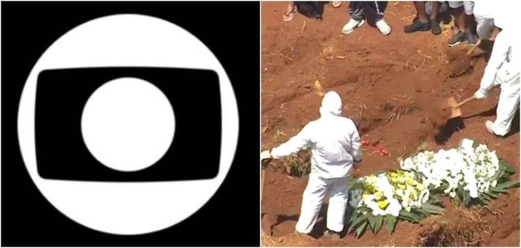 Ao vivo, Globo mostra enterro de mortos por doença contagiosa e é detonada: 'Tem criança vendo'
