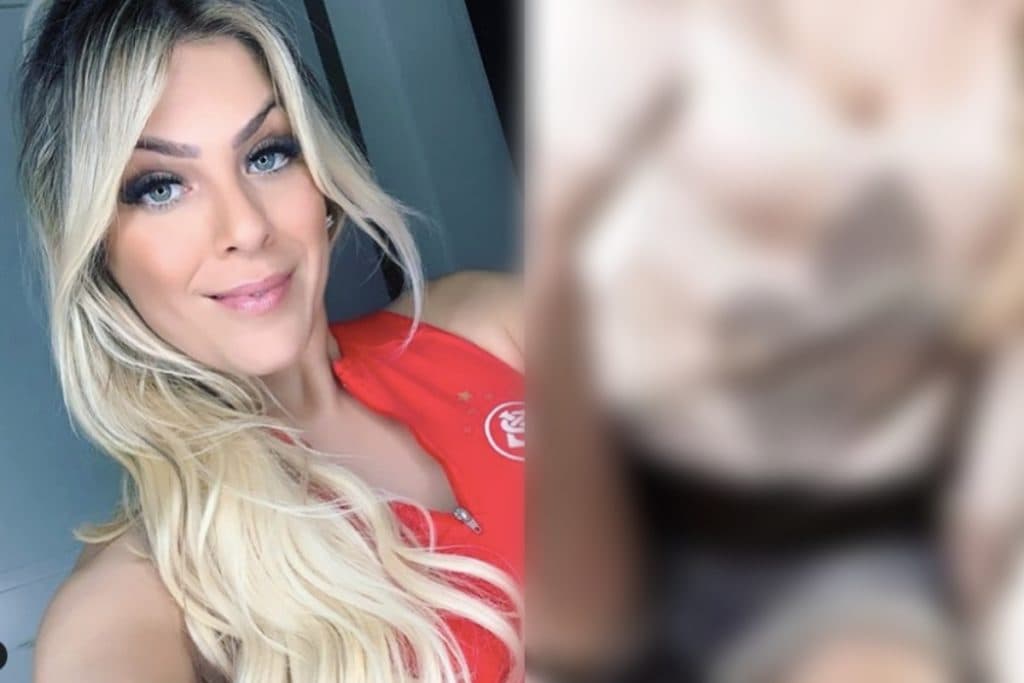 Renata Fan tem foto usando shorts curtíssimo e com bola no meio das pernas divulgada: "Gostosa, não acredito"