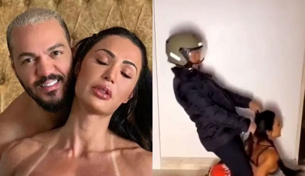 Belo aparece em vídeo íntimo limpando bumbum de Gracyanne Barbosa antes de montar em cima dela: "Gostosa"