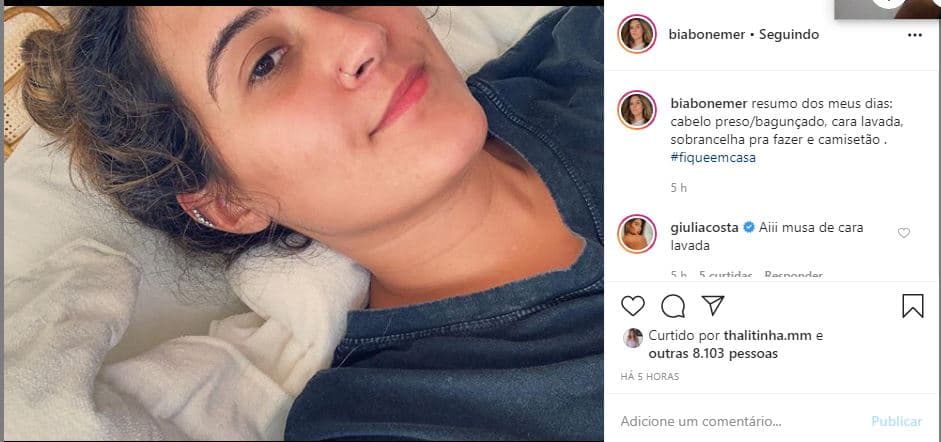Bia Bonemer, filha de Bonner (Foto: Reprodução)