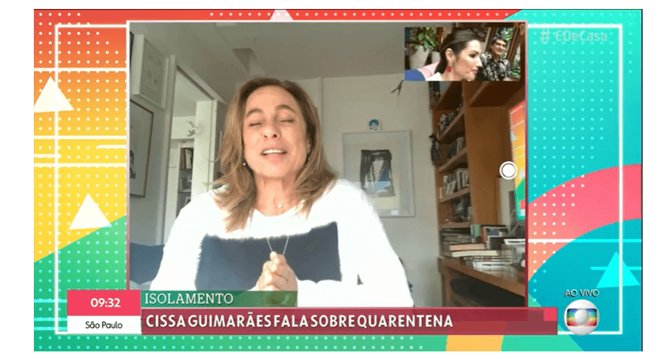 Cissa Guimarães fala sobre caos e choro durante isolamento social em sua casa