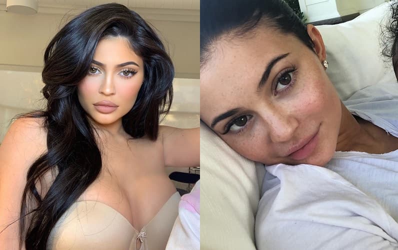 Kylie Jenner choca internet ao aparecer sem maquiagem