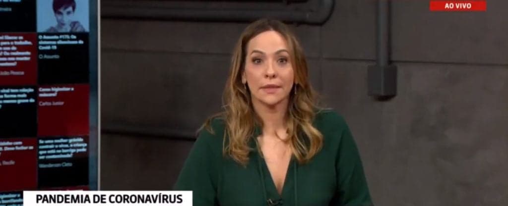 Maria Beltrão não se segura ao vivo e chora ao anunciar drama em filas para auxílio emergencial