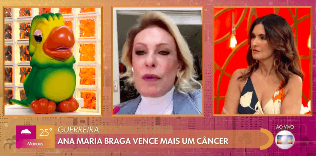 Ao vivo na Globo, Ana Maria Braga anuncia que está curada de terrível câncer no pulmão
