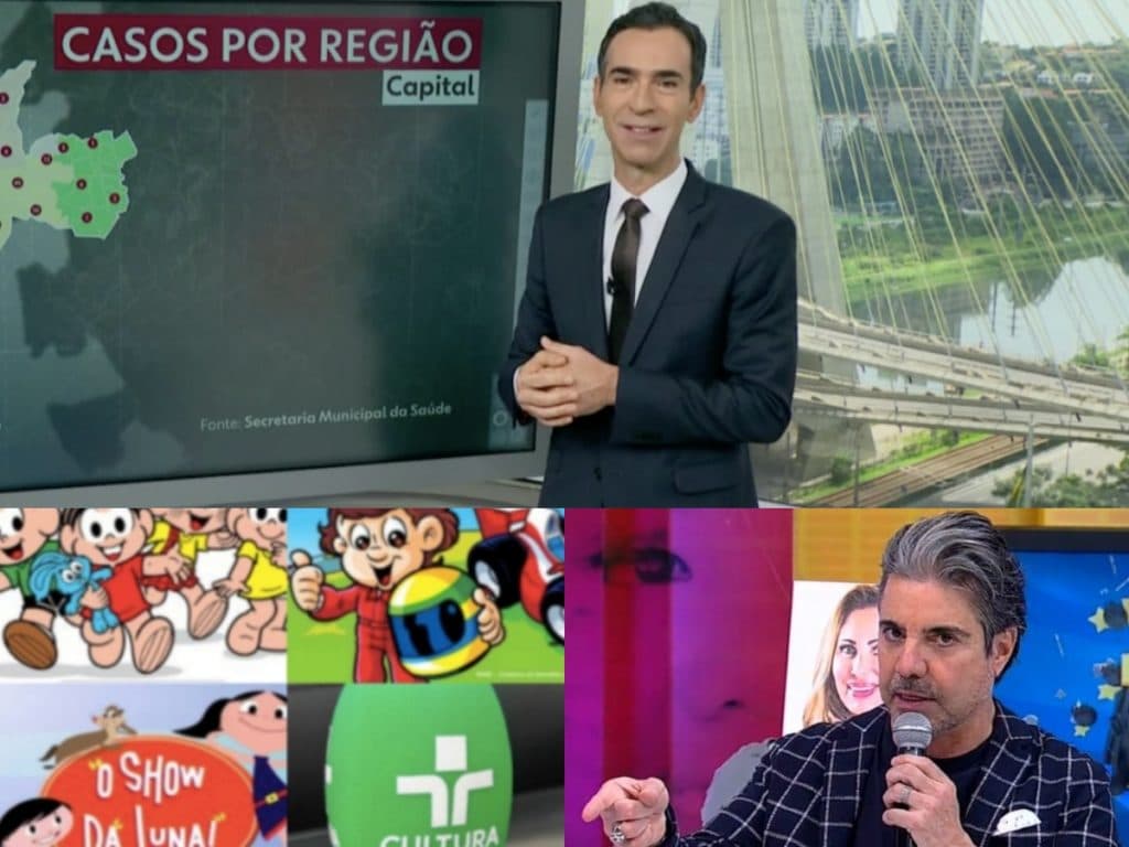 Audiência da TV 01/04: Cesar Tralli e Maju destroem oponentes e desenhos da Cultura batem João Kléber