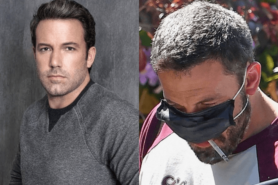 Ben Affleck vai às ruas dar uma volta, é impedido de fumar por usar máscara de proteção e dá jeitinho