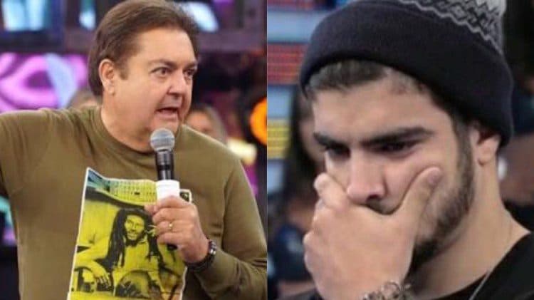 Caio Castro causa climão ao vivo no palco do Domingão do Faustão e deixa apresentador sem saída na Globo