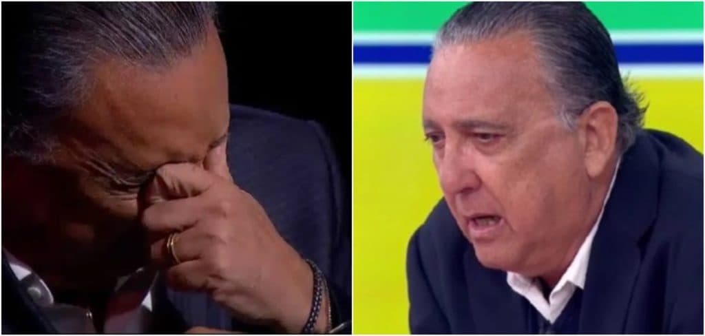 Galvão Bueno não se controla, desaba e cai no choro ao vivo na Globo: 'Desculpa'