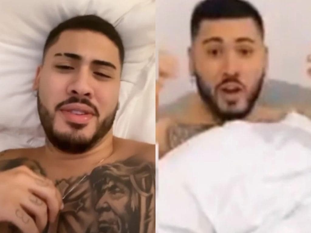 Sem controle, Kevinho tira a roupa, deixa tudo à mostra e expõe o que faz entre quatro paredes: "Subiu gostoso"