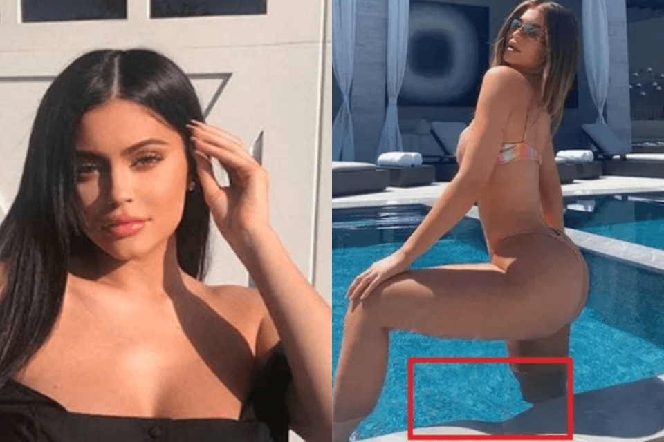 Coitada! Kylie Jenner passa vexame, usa photoshop demais e deleta foto ao perceber erro