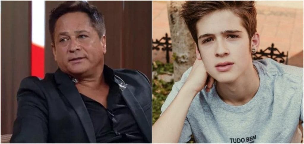 João Guilherme, filho de Leonardo fora do casamento com Poliana, posa seminu e parte do corpo impressiona