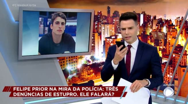 Luiz Bacci persegue Prior ao vivo, aciona helicóptero da Record e ex-BBB não perdoa com boicote ao Cidade Alerta