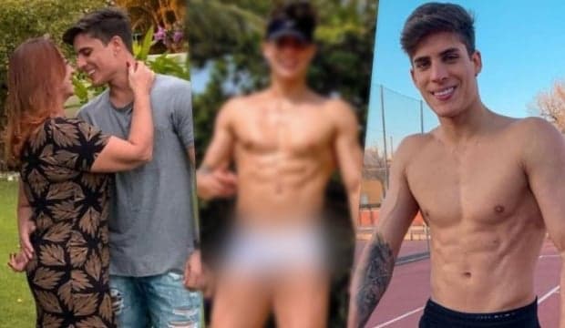 Namorado da mãe de Neymar usa sunga branca agarradinha e deixa volumão todo marcado: "Anaconda"