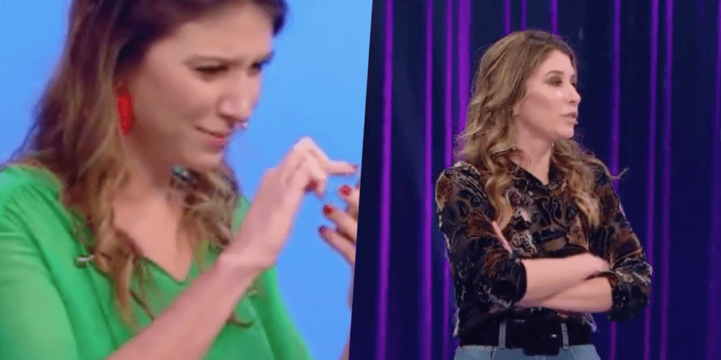 Rebeca Abravanel flagra traição, fica indignada com senhora no SBT e manda na lata: "Ta de pegadinha"