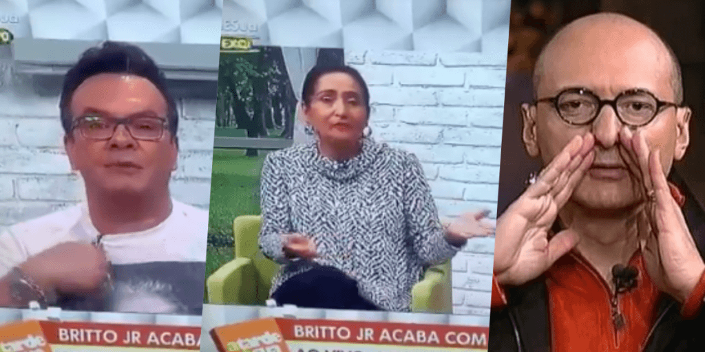 Ao vivo, Britto Jr invade programa de Sonia Abrão, ataca Felipeh Campos e barraco é armado: “Você é falso, sim!”