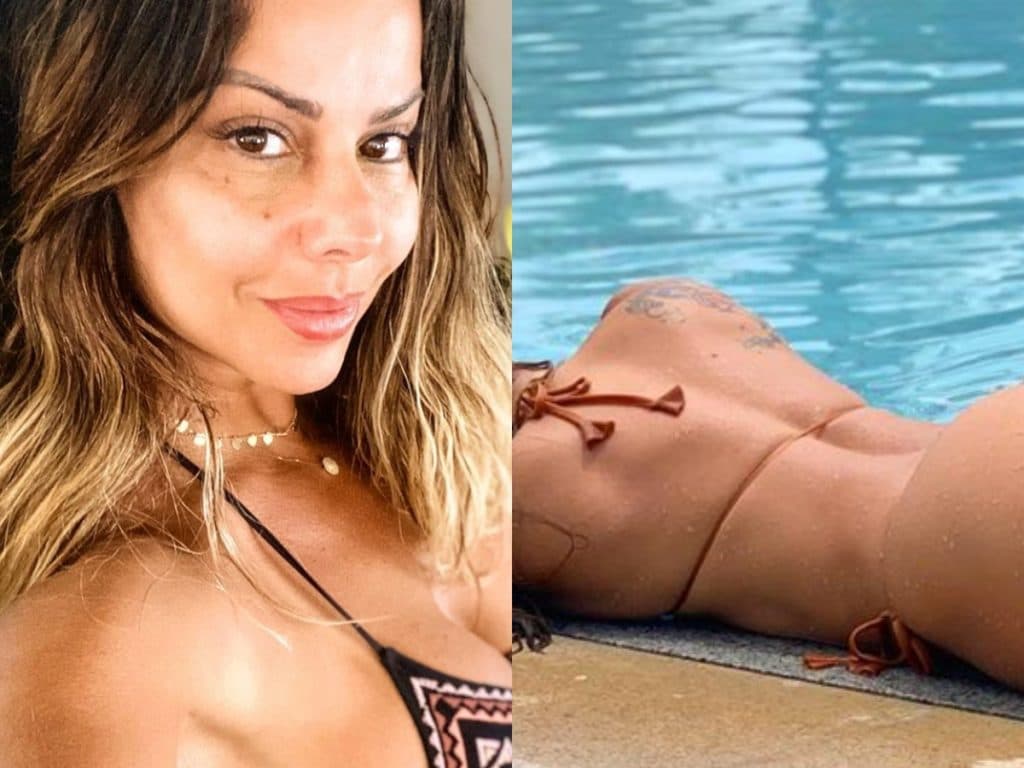 De biquíni cavadíssimo, Viviane Araújo exibe corpo em fio-dental e deixa homens enlouquecidos: "Que delícia"