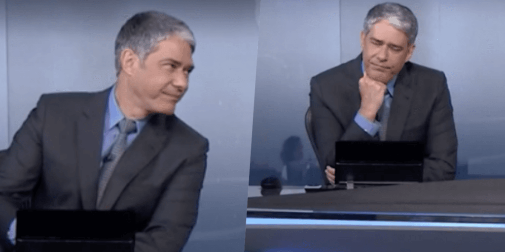 William Bonner, após virar fofoca em redação, é pego segurando o choro atrás de bancada do JN: "Fora de si"