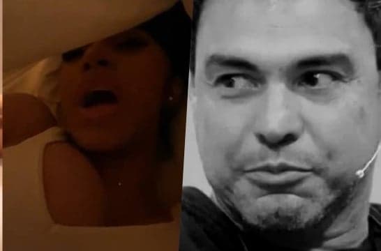 Em vídeo, famosa cantora surge embaixo do lençol com Zezé e declara: "Sentir seu corpo suado"