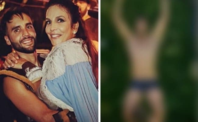 Daniel Cady, marido de Ivete, aos 34 anos, surge só de sunga, deixa tudo marcado e tatuagem íntima choca: "Grande"