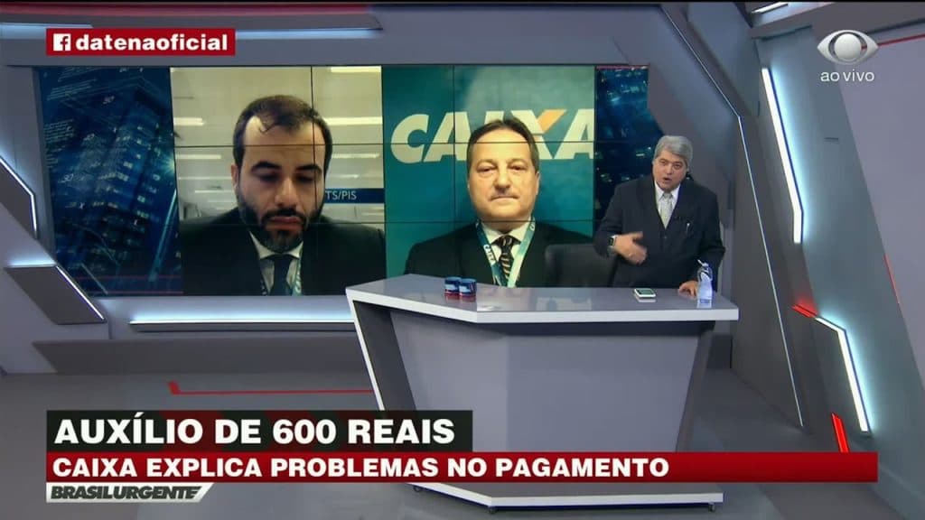 Datena, sem paciência, dá bronca ao vivo em vice-presidente da Caixa após ver mulher chorando: “Não está brincando”