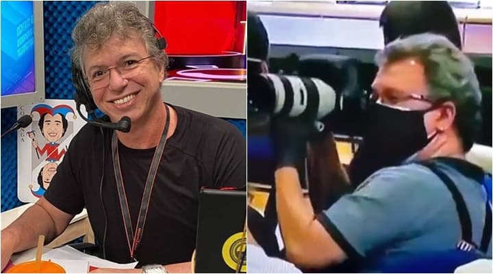 Boninho é "flagrado" em coletiva de demissão do ministro da saúde: “Fui cobrir”