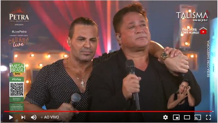 Ao vivo, Eduardo Costa interroga Leonardo sobre polêmica e cantor não se segura: "Aqui não entra, só sai"