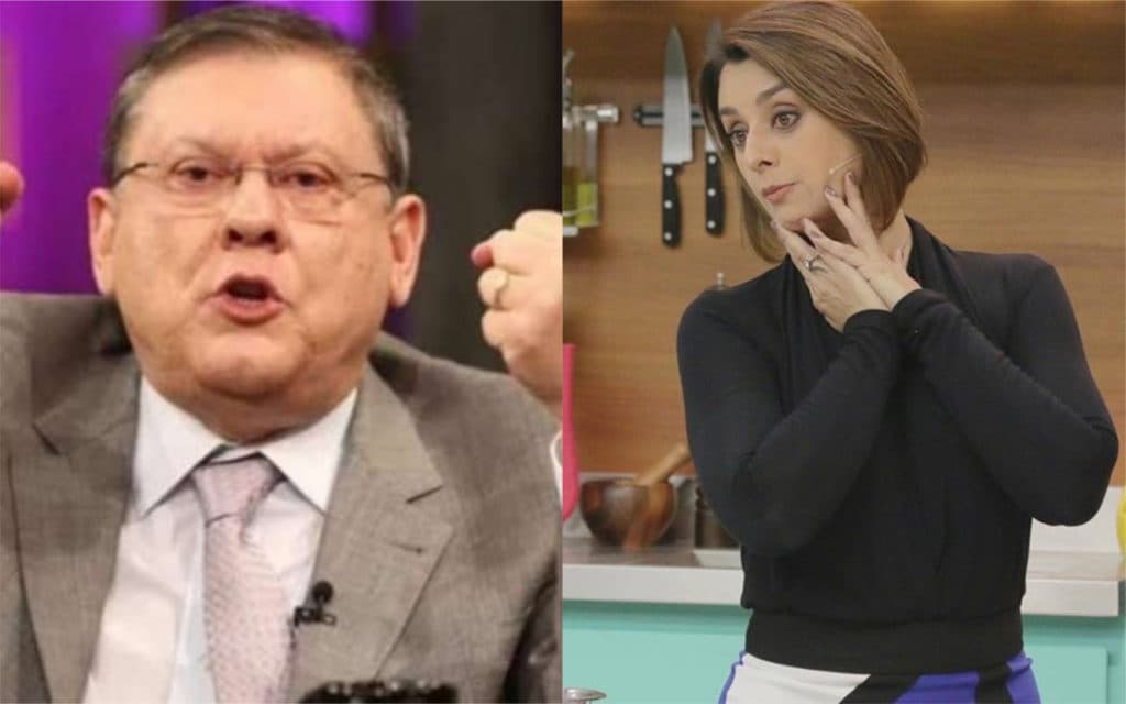 Chilique de Milton Neves com Catia Fonseca, ao vivo, reflete tensão e guerra nos bastidores da TV: "Ego"