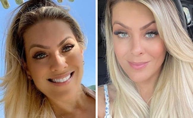 Após fotos de calcinha, Renata Fan não percebe e seios avantajados quase acabam vazando da blusa: "Segura"