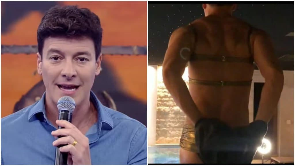 Fora da Record, Rodrigo Faro surge de 'biquíni' colado e expõe novo programa: "Fariedades"