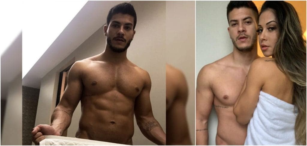 Jesus! Arthur Aguiar, após fim do casamento com Mayra Cardi, tem vídeo íntimo divulgado e choca com anaconda: 'Safadinho'