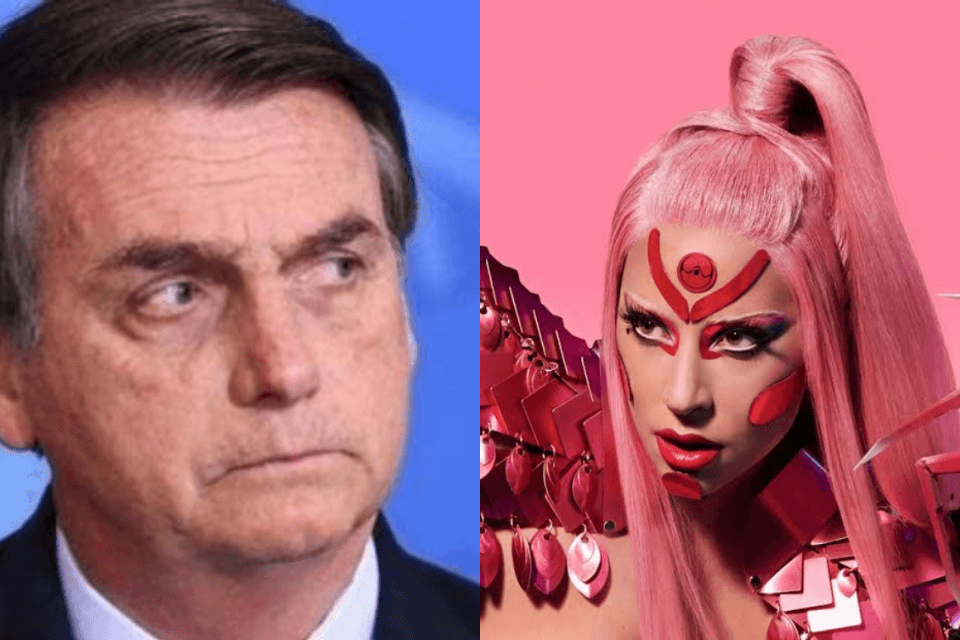 Eita! Em meio à busca de uma cura para o coronavírus, Bolsonaro e Lady Gaga protagonizam briga do século