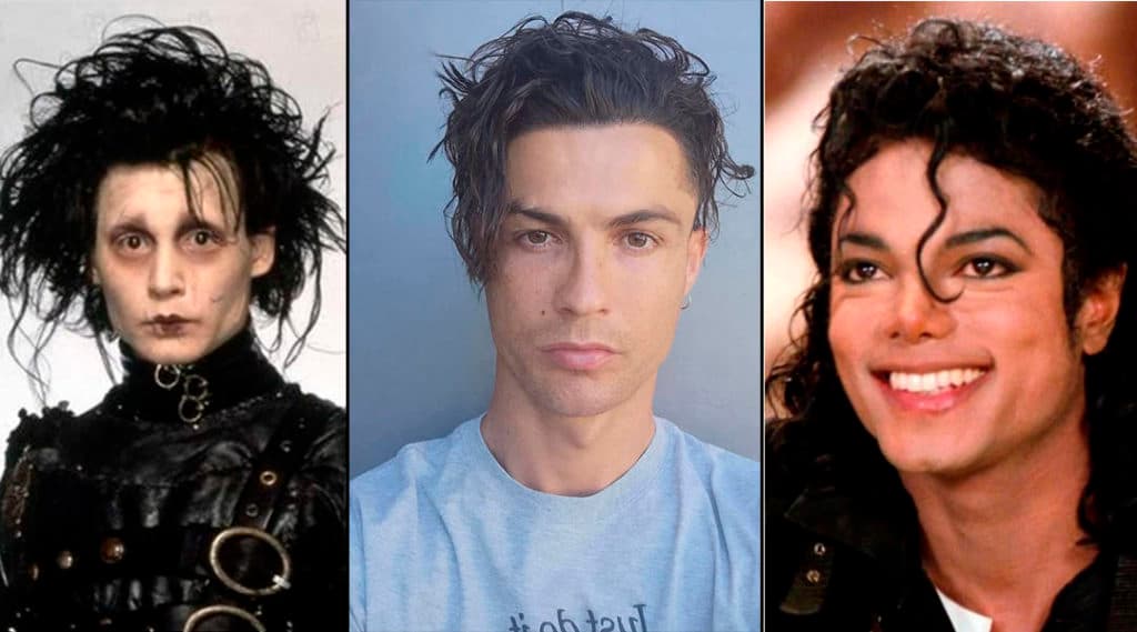 Cristiano Ronaldo muda, surge com visual 'espantoso' e é comparado com Edward Mãos de Tesoura e Michael Jackson: "Aprovado?"