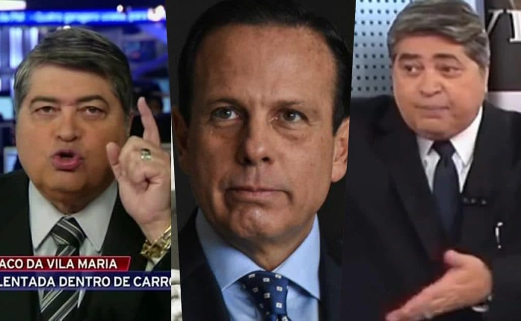 Datena tem bate-boca e barraco com Doria, vai pra cima e anuncia vingança com demissão: "Um ladrão a menos"