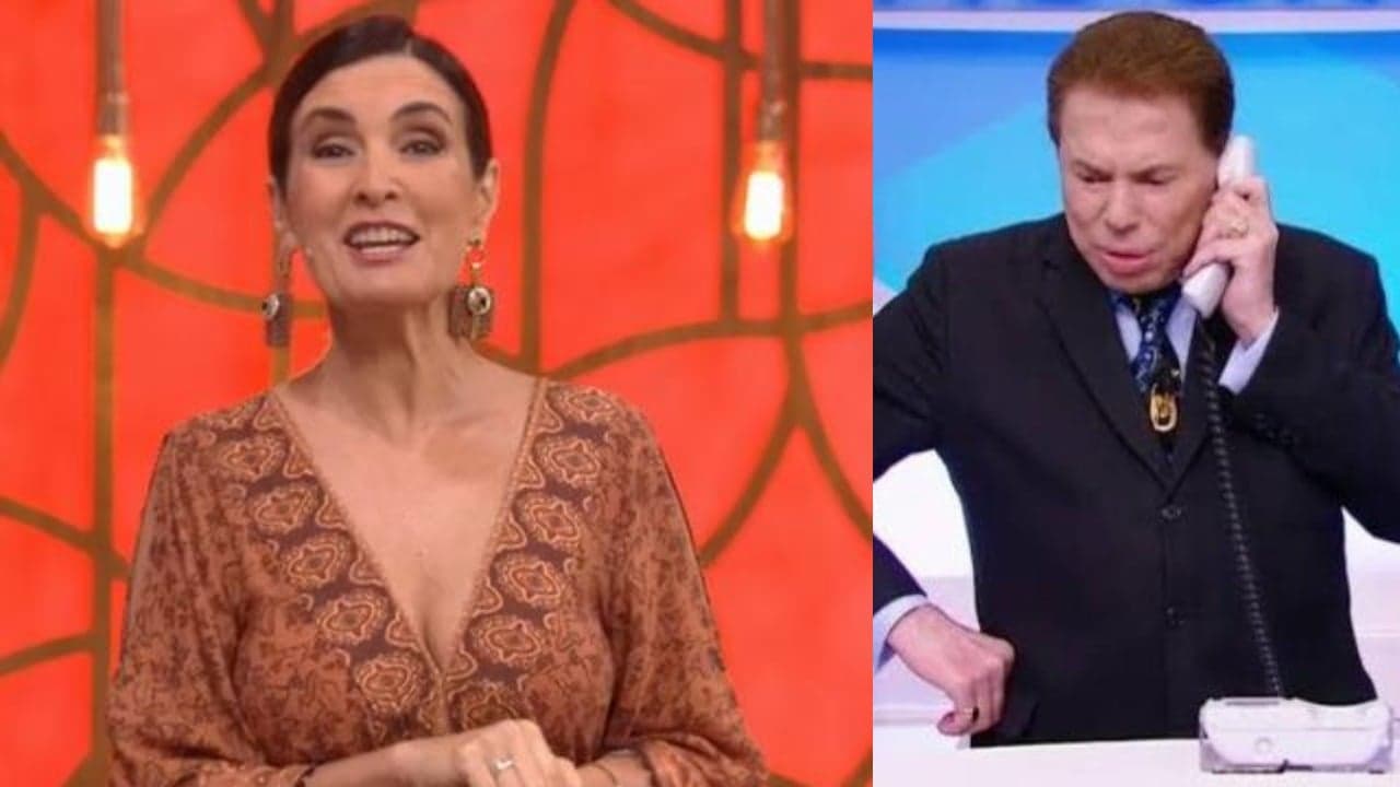 Silvio Santos acabou 'aparecendo' no Encontro com Fátima Bernardes (Foto: Reprodução/TV Globo/SBT) Silvio Santos acabou 'aparecendo' no Encontro com Fátima Bernardes (Foto: Reprodução/TV Globo/SBT)