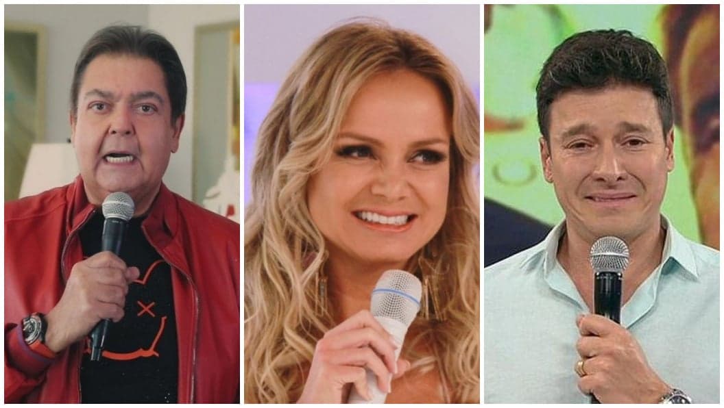 Faustão e Rodrigo Faro ficaram atrás de Eliana em audiência - Foto: Reprodução