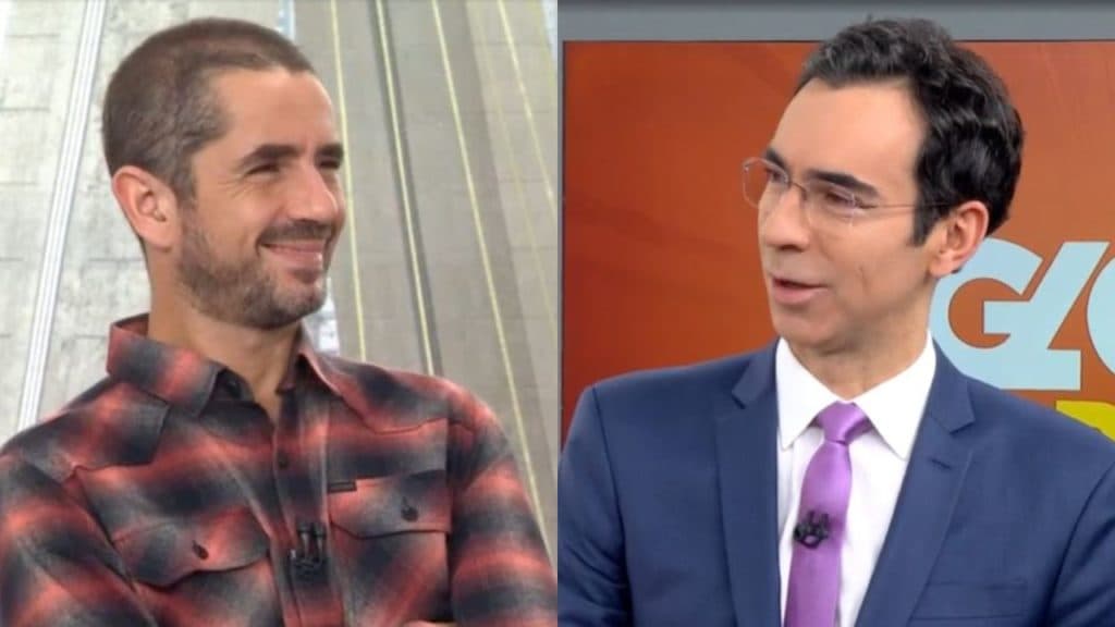 Felipe Andreoli revela trabalho na concorrente ao vivo na Globo e deixa César Tralli abismado: "Estava lá"