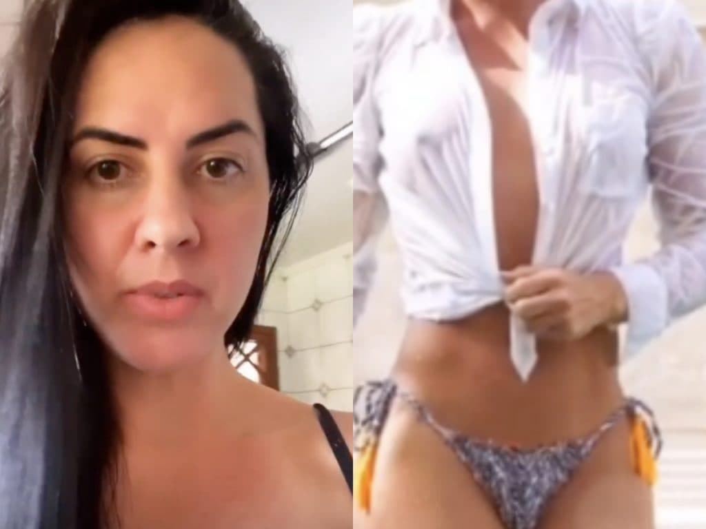 Graciele Lacerda passa dos limites e acaba sendo flagrada toda molhada com roupa branca: "Meu Deus"