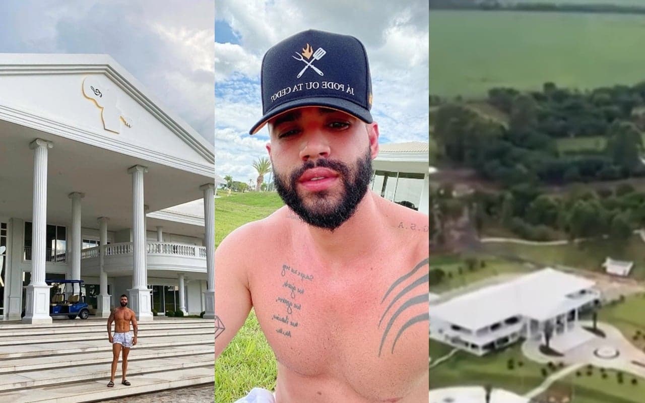Gusttavo Lima tem detalhes de mansão milionária exposta (Foto: Montagem TV Foco)