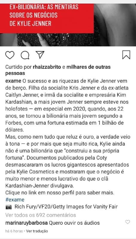 Mensagem de Marina Ruy Barbosa repercutiu (Foto: Reprodução/ Instagram)